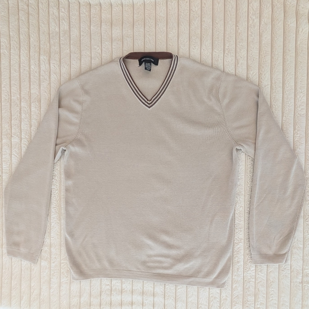 💜 3/$30 - Jones New York Beige and Brown Sweater